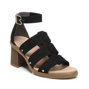 Dr. Scholl's New Shoes Eleanor Womens Faux Suede Ankle Strap Heels Size 10 Black